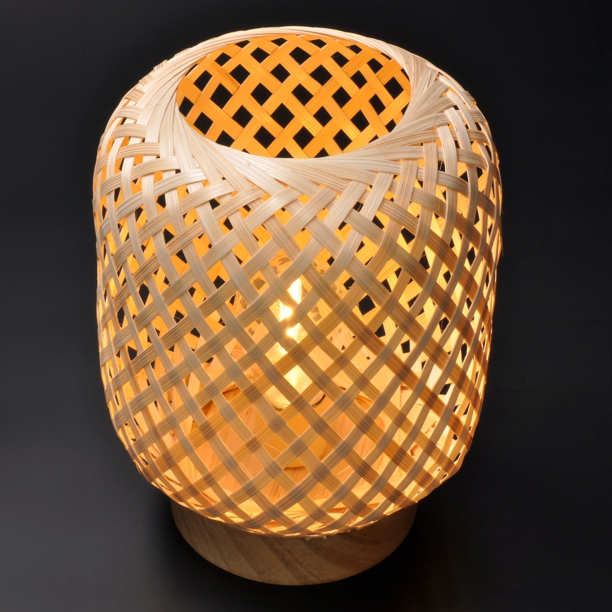 Dekorative LED-Tischleuchte LED/2xAAA Rattan