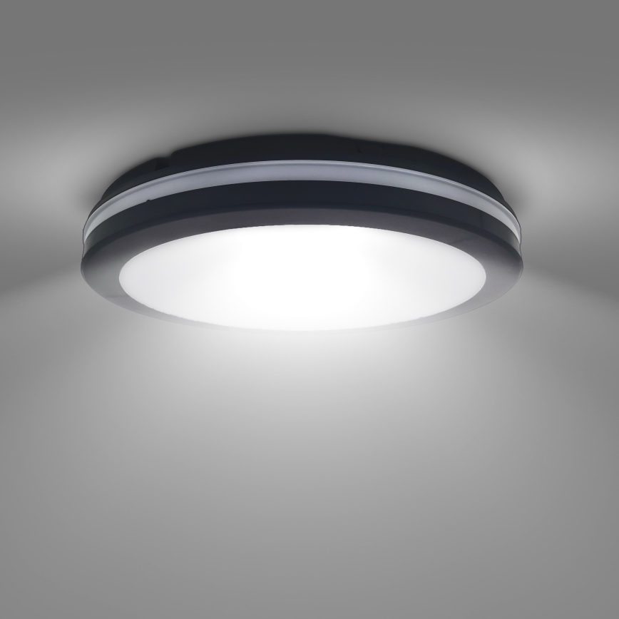 Dimmbare LED-Deckenleuchte für den Außenbereich LED/18W/22W/26W/230V 3000/4000/6500K IP65 schwarz