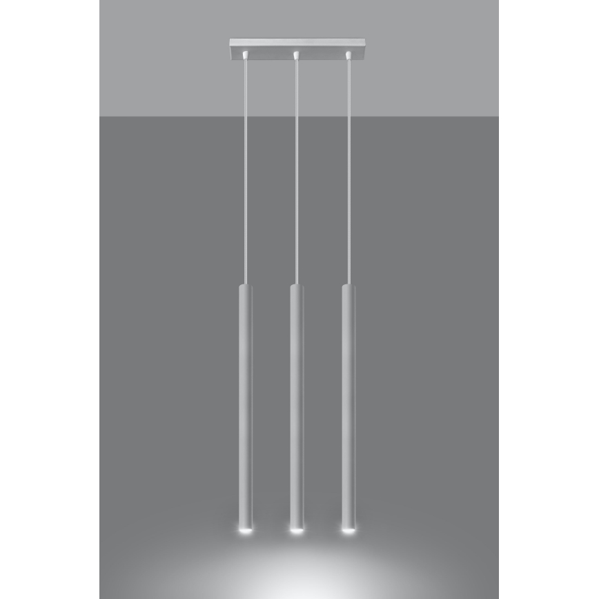 Hängeleuchte an Schnur PASTELO 3xG9/8W/230V weiß