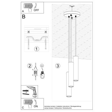 Hängeleuchte LAGOS 3xGU10/40W/230V weiß