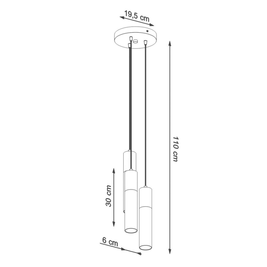 Hängeleuchte BORGIO 3xGU10/40W/230V Beton/Metall weiß