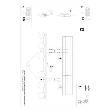 Deckenleuchte YOLI 6xG9/12W/230V weiß