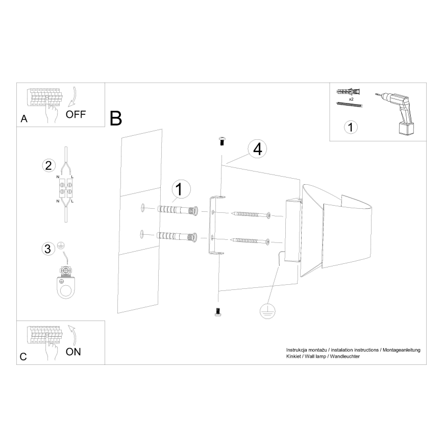 Wandleuchte TONI 1xG9/8W/230V weiß