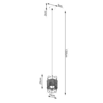 Hängeleuchte an Schnur GIZUR 1xE27/15W/230V