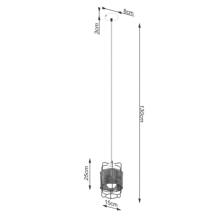 Hängeleuchte an Schnur GIZUR 1xE27/15W/230V