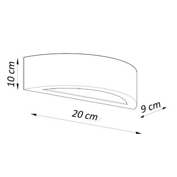 Wandleuchte ATENA 1xE27/15W/230V 20 cm weiß