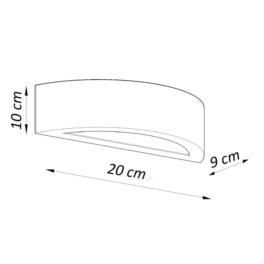 Wandleuchte ATENA 1xE27/15W/230V 20 cm weiß