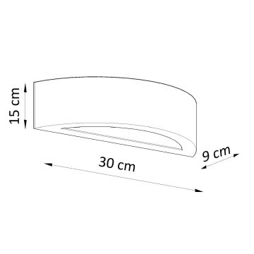 Wandleuchte ATENA 1xE27/15W/230V 30 cm weiß