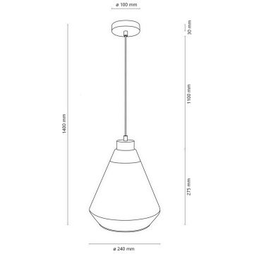 Hängeleuchte an Schnur 1xE27/60W/230V – FSC-zertifiziert