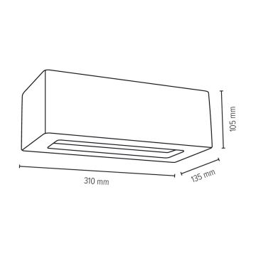 Wandleuchte BLOCK 1xE27/40W/230V – FSC-zertifiziert