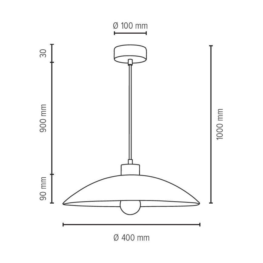 Hängeleuchte an Schnur JONA 1xE27/60W/230V – FSC-zertifiziert