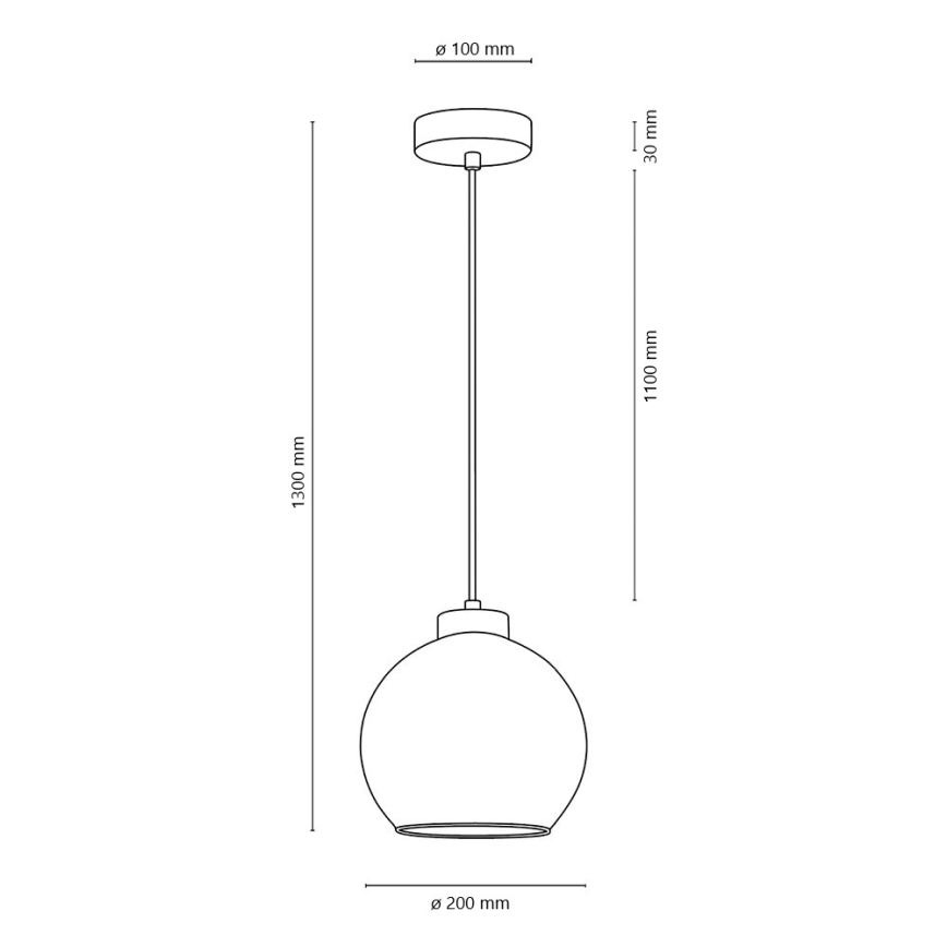 Hängeleuchte an Schnur LAGUNA 1xE27/60W/230V Eiche – FSC-zertifiziert