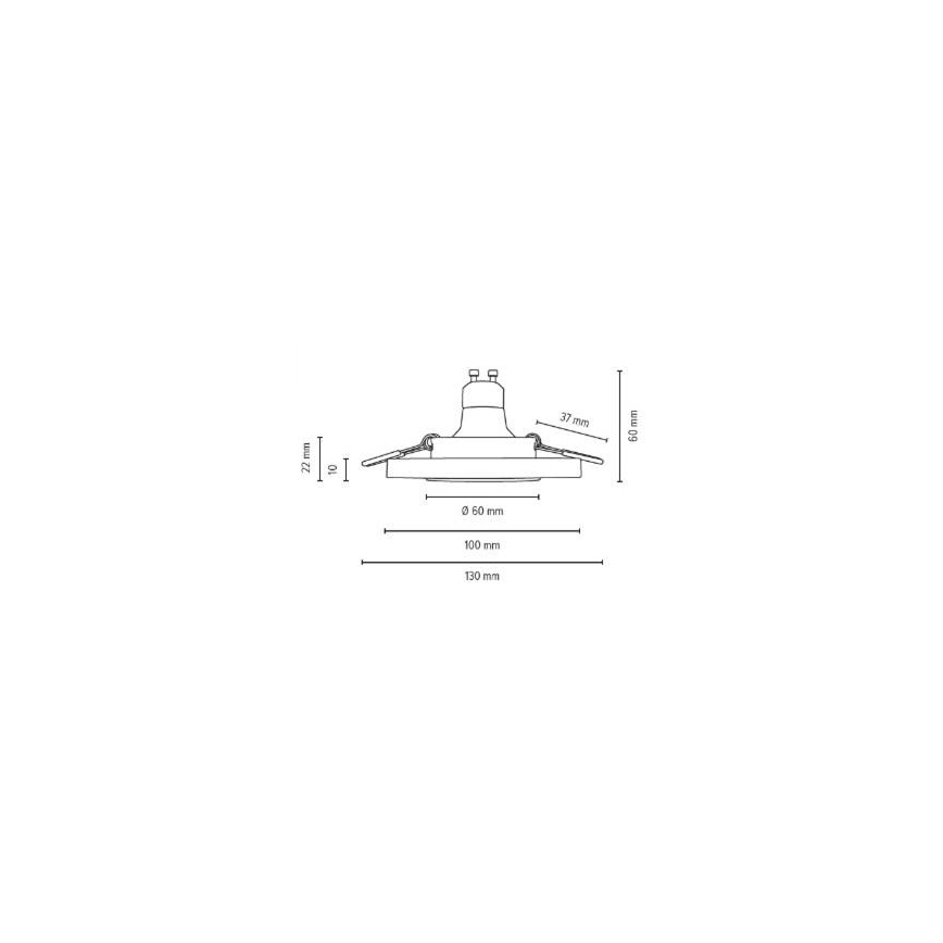 LED-Einbauleuchte VITAR 1xGU10/5W/230V CRI 90 Beton – FSC-zertifiziert