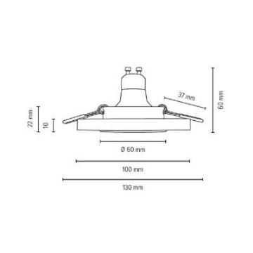 LED-Einbauleuchte VITAR 1xGU10/5W/230V CRI 90 Sandstein – FSC-zertifiziert