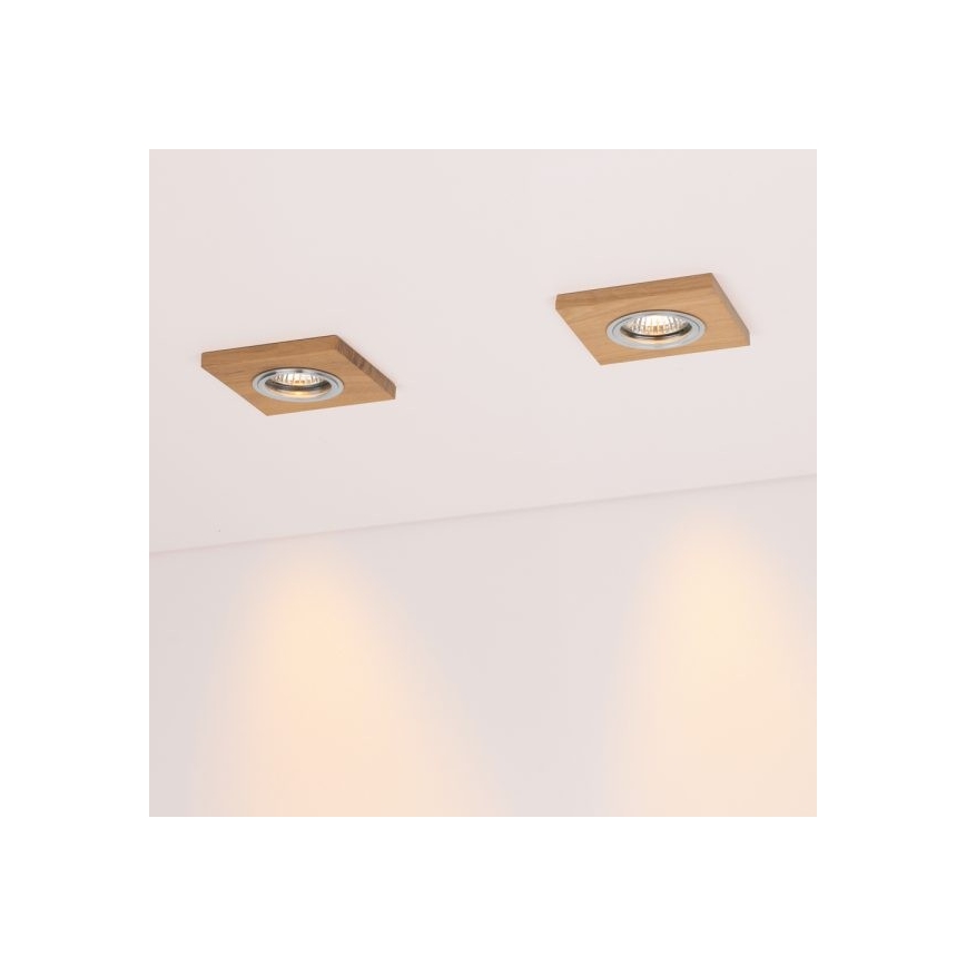 LED-Einbauleuchte VITAR 1xGU10/5W/230V CRI 90 Eiche – FSC-zertifiziert
