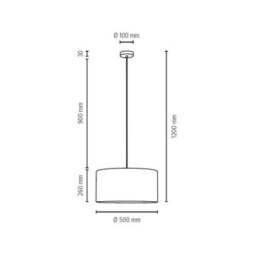 Hängeleuchte an Schnur SCARLETT 1xE27/60W/230V – FSC-zertifiziert