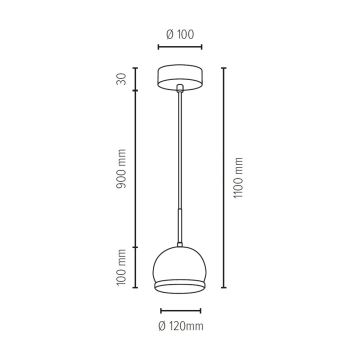 LED-Hängeleuchte an Schnur BALL WOOD 1xGU10/5W/230V Eiche matt – FSC-zertifiziert