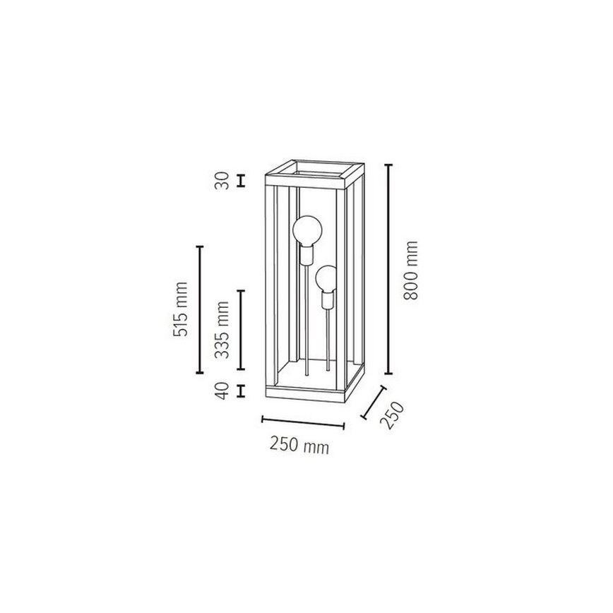 Stehlampe KAGO 2xE27/60W/230V Eiche matt – FSC-zertifiziert