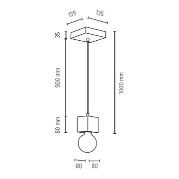 Hängeleuchte STRONG 1xE27/60W/230V – FSC-zertifiziert