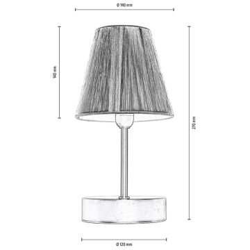 Tischleuchte MILA 1xE14/25W/230V Birke – FSC-zertifiziert