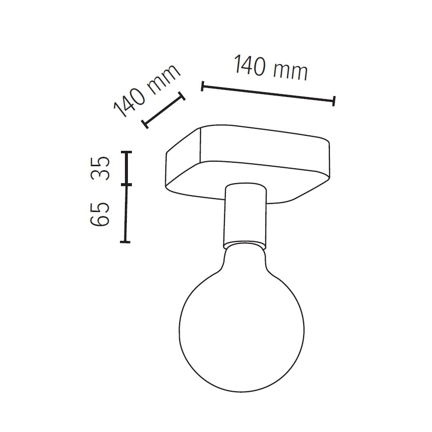 Deckenleuchte FORTAN 1xE27/60W/230V – FSC-zertifiziert