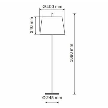 Stehleuchte ELENA 1xE27/20W/230V weiß