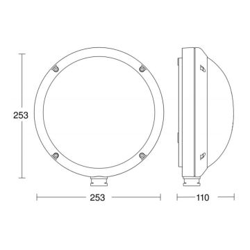 STEINEL 053079 - LED-Wandleuchte für Außenbereiche mit Sensor L330 LED/9W/230V 3000K IP44