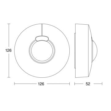 Steinel 058234 – Bewegungsmelder HF 3360 V3 KNX IP54 rund weiß