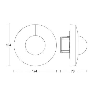 Steinel 068592 – Bewegungsmelder IS 3360 40m V3 KNX rund schwarz