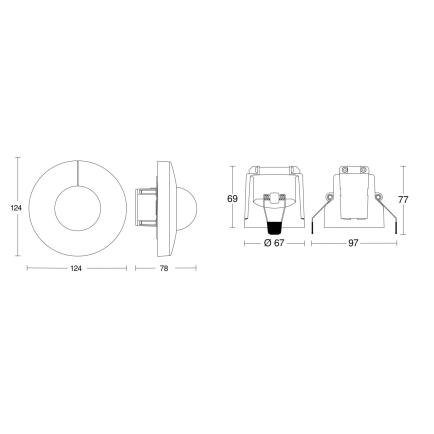 Steinel 079703 - Bewegungssensor IS 345 KNX IP54 rund weiß