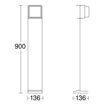 Steinel 078683 – Dimmbare LED-Outdoor-Lampe mit Sensor GL 85 SC 900 LED/9W/230V IP44