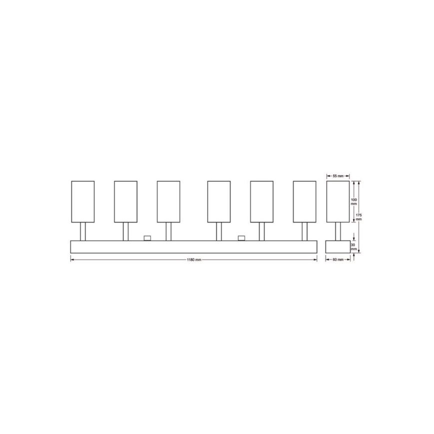 Strahler FARGO 6xGU10/30W/230V weiß