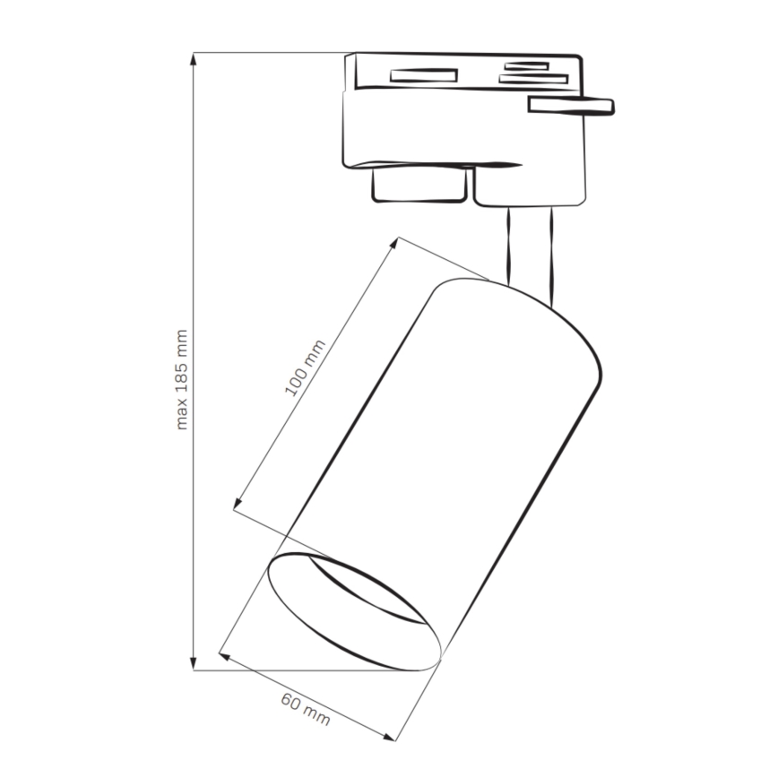 Strahler für Schienensystem MARIBEL 3xGU10/10W/230V +1 m Schienensystem weiß