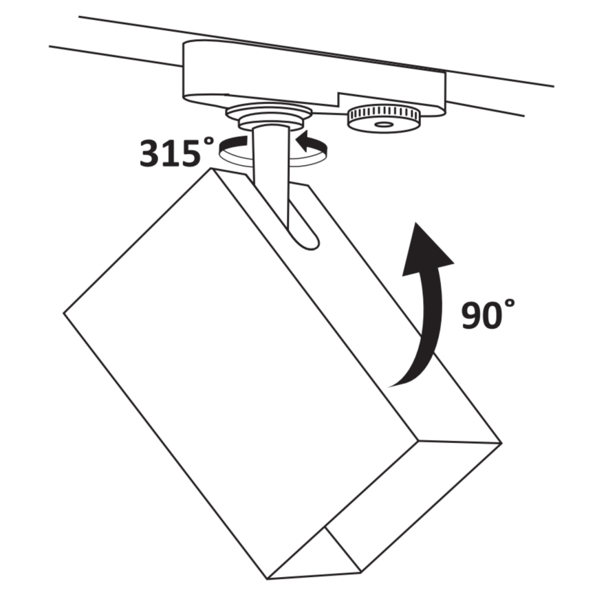 Strahler für Schienensystem SQUARE 1xGU10/10W/230V weiß