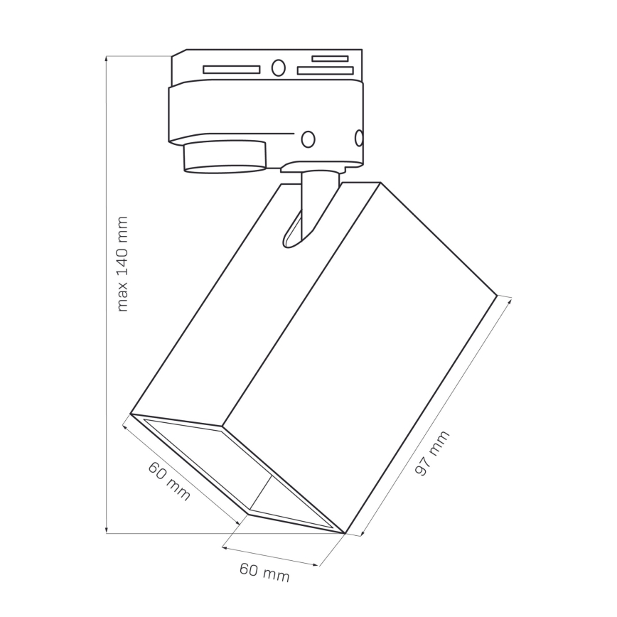 Strahler für Schienensystem SQUARE 1xGU10/10W/230V weiß