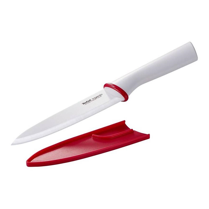 Tefal - Keramikmesser Chefkoch INGENIO 16 cm weiß/rot