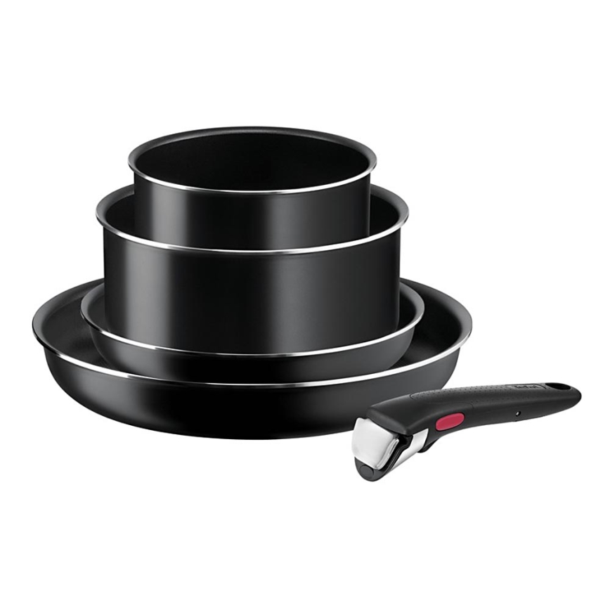 Tefal - Kochgeschirr-Set 5 Stk. INGENIO EASY COOK & CLEAN BLACK