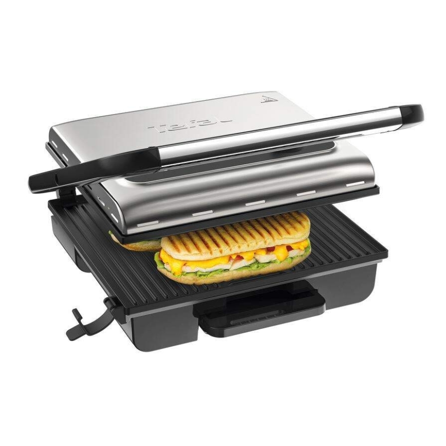 Tefal - Kontaktgrill INICIO 2000W/230V schwarz/Edelstahl