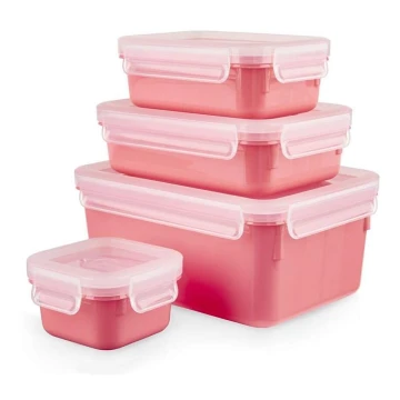 Tefal - Lebensmittelbehälter-Set 4 Stk. MSEAL COLOR rosa