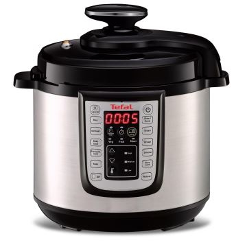 Tefal - Multifunktionaler elektrischer Schnellkochtopf ALL IN ONE POT 1100W/230V Chrom/schwarz