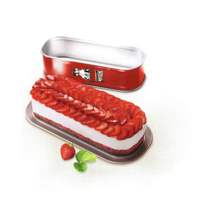 Tefal - Ovale Kuchenspringform DELIBAKE 30x11 cm rot