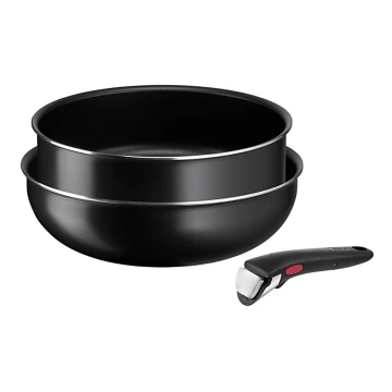 Tefal - Pfannen-Set 3 Stk. INGENIO EASY COOK & CLEAN BLACK