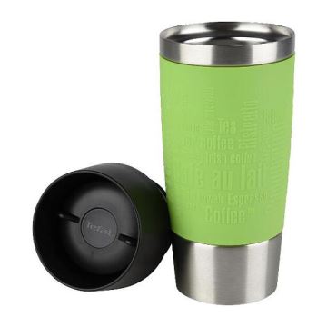 Tefal - Reisebecher 360 ml TRAVEL MUG Edelstahl/grün