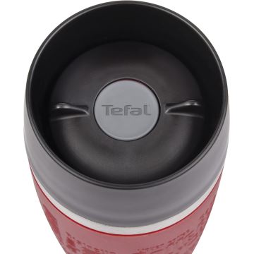 Tefal - Reisebecher 360 ml TRAVEL MUG Edelstahl/rot