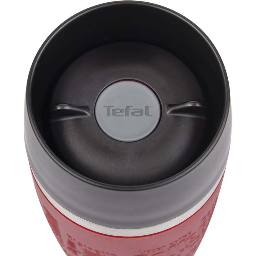 Tefal - Reisebecher 360 ml TRAVEL MUG Edelstahl/rot