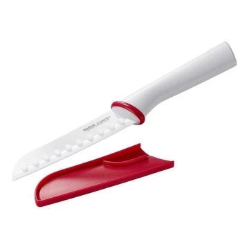 Tefal - Santokumesser aus Keramik INGENIO 13 cm weiß/rot