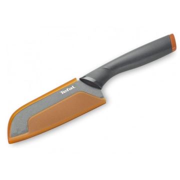 Tefal - Santokumesser aus rostfreiem Stahl FRESH KITCHEN 12 cm grau/orange