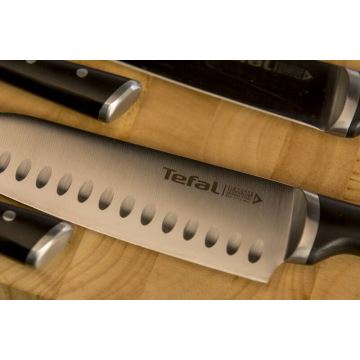 Tefal - Santokumesser aus rostfreiem Stahl ICE FORCE 18 cm Chrom/schwarz