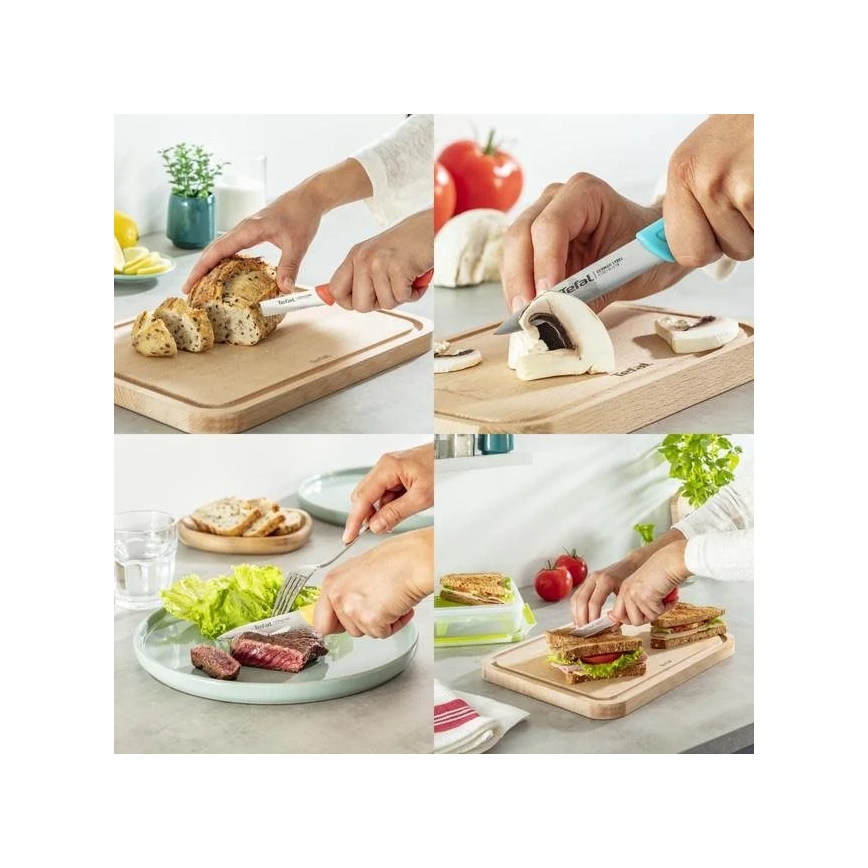 Tefal - Set Edelstahl-Messer 3 Stk. COLORFOOD