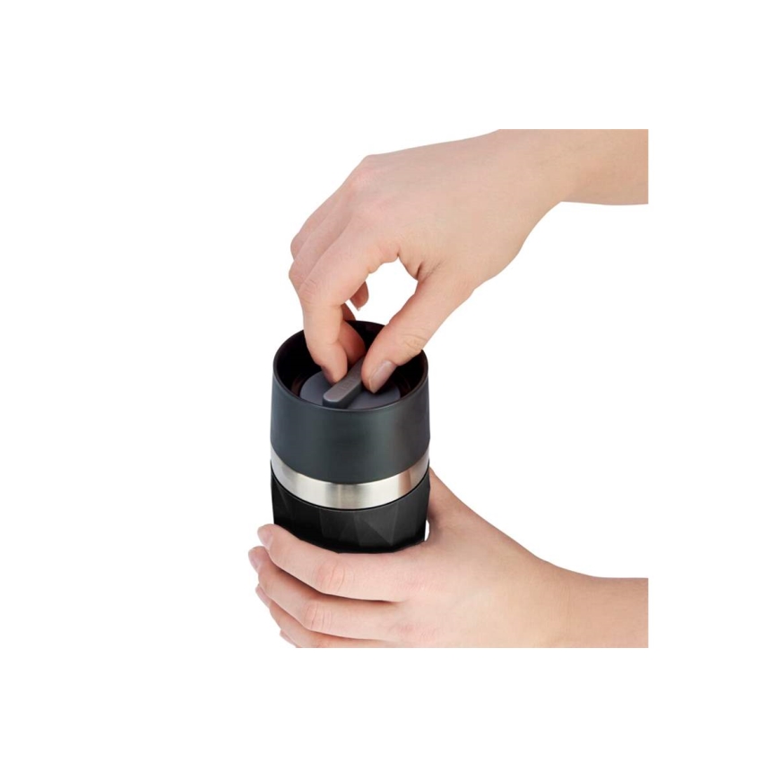 Tefal - Thermobecher 300 ml COMPACT MUG Edelstahl/schwarz